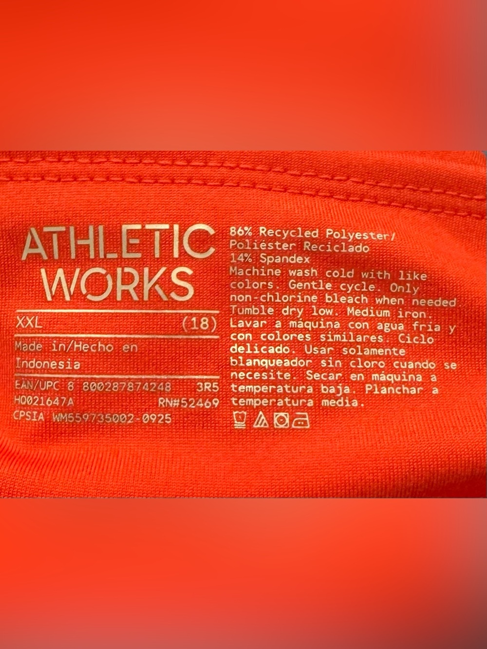 Athletic Works Girls Sz XXL | Women’s Sz Performance Bike Shorts - Picture 4 of 4